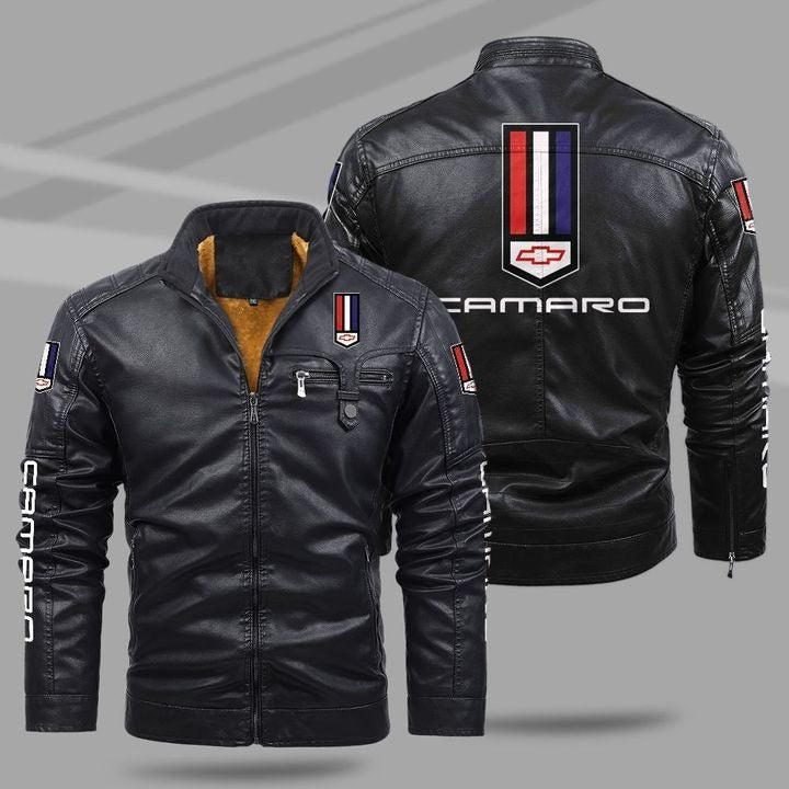 Chevrolet Camaro Fleece Leather Jacket - USALast
