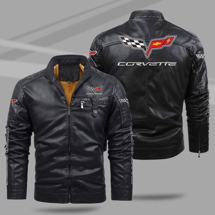 Chevrolet Corvette Fleece Leather Jacket - USALast