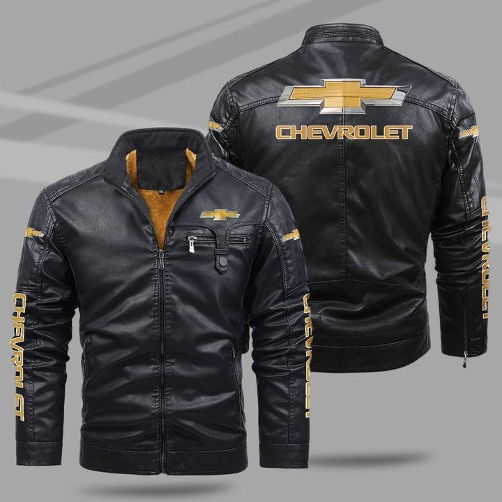Chevrolet Fleece Leather Jacket - USALast
