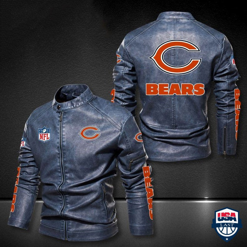 Chicago Bears NFL Motor Leather Jacket - USALast