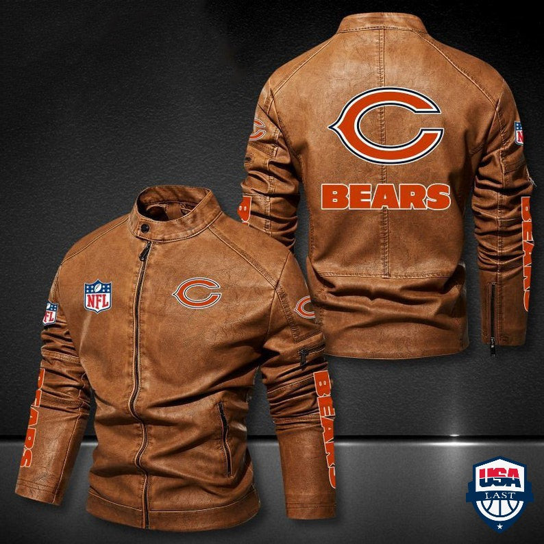 Chicago Bears NFL Motor Leather Jacket - USALast