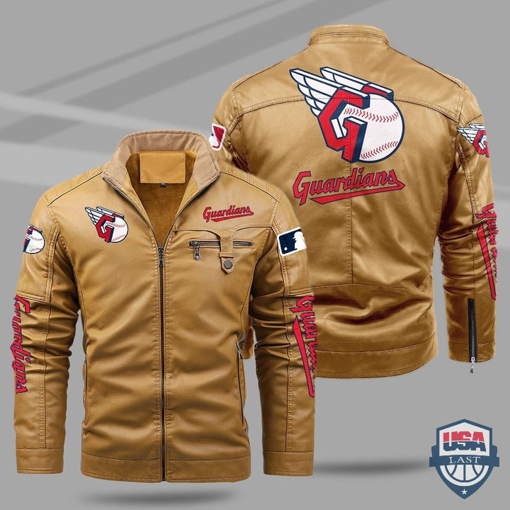 Cleveland Guardians Fleece Leather Jacket - USALast