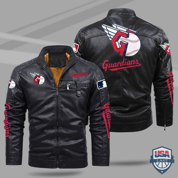Cleveland Guardians Fleece Leather Jacket - USALast