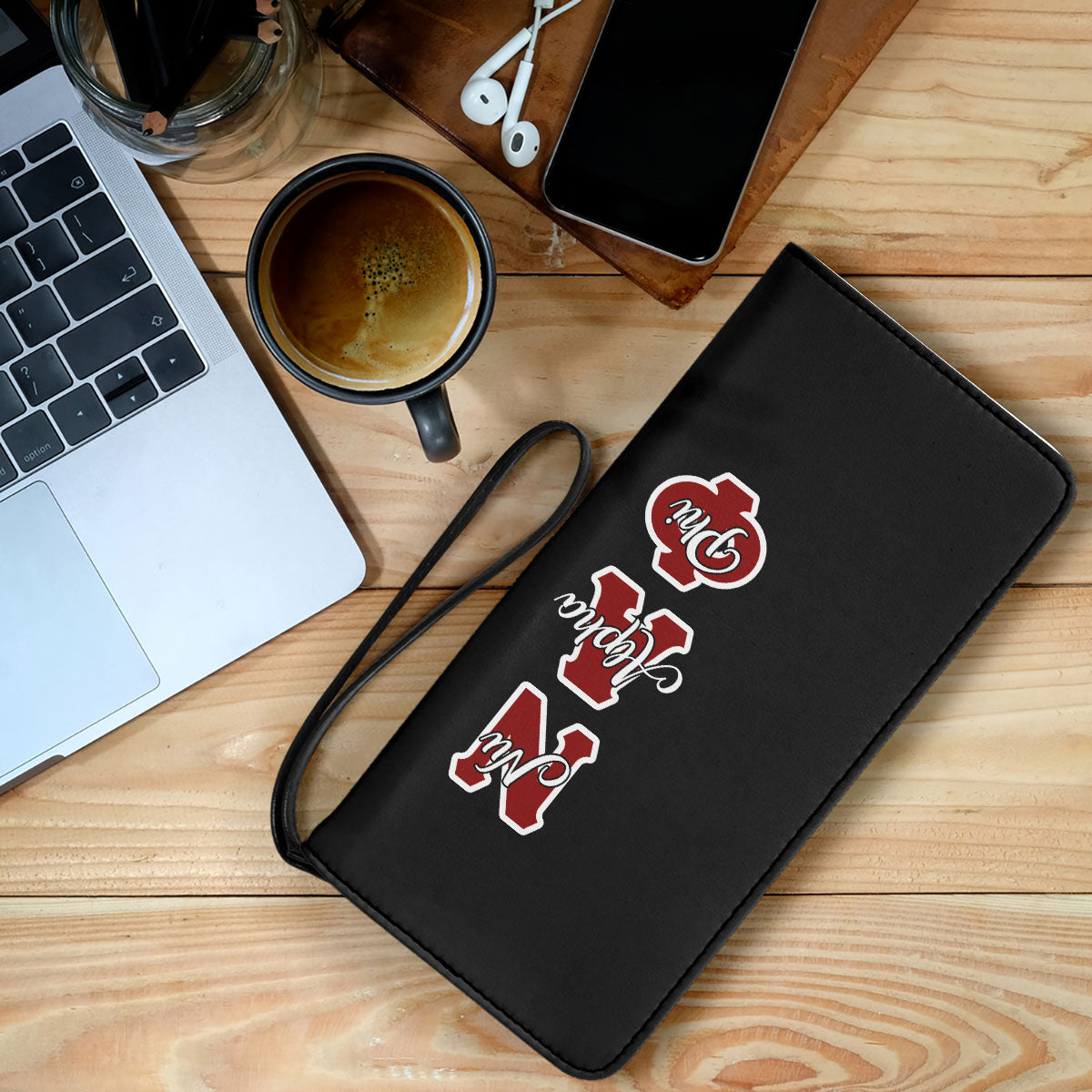 Fraternity Clutch Purse - Nu Alpha Phi Clutch Purse Original Dark Style