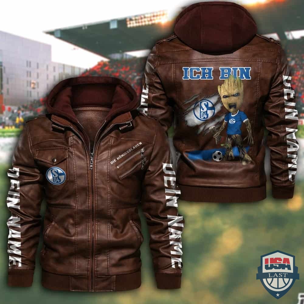 FC Schalke 04 Custom Name Leather Jacket - HVsun