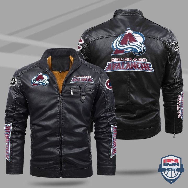 Colorado Avalanche Fleece Leather Jacket - HVsun