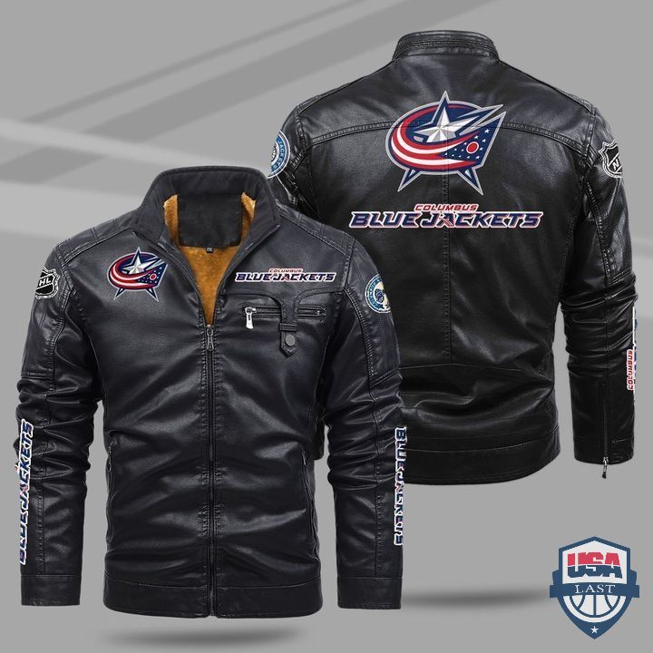 Columbus Blue Jackets Fleece Leather Jacket - USALast