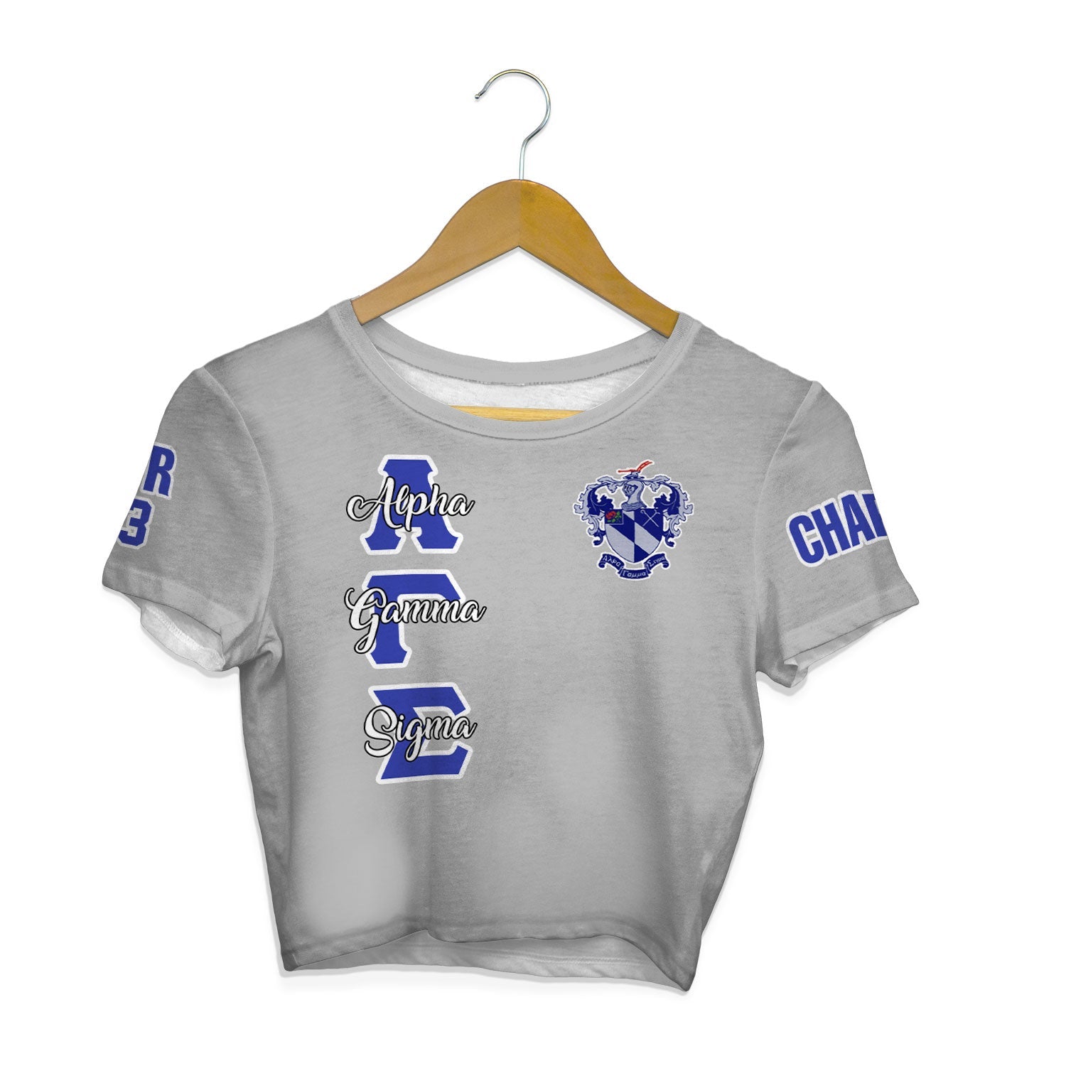 Fraternity Shirt - Personalized Alpha Gamma Sigma Croptop T Shirt Original Silver Style