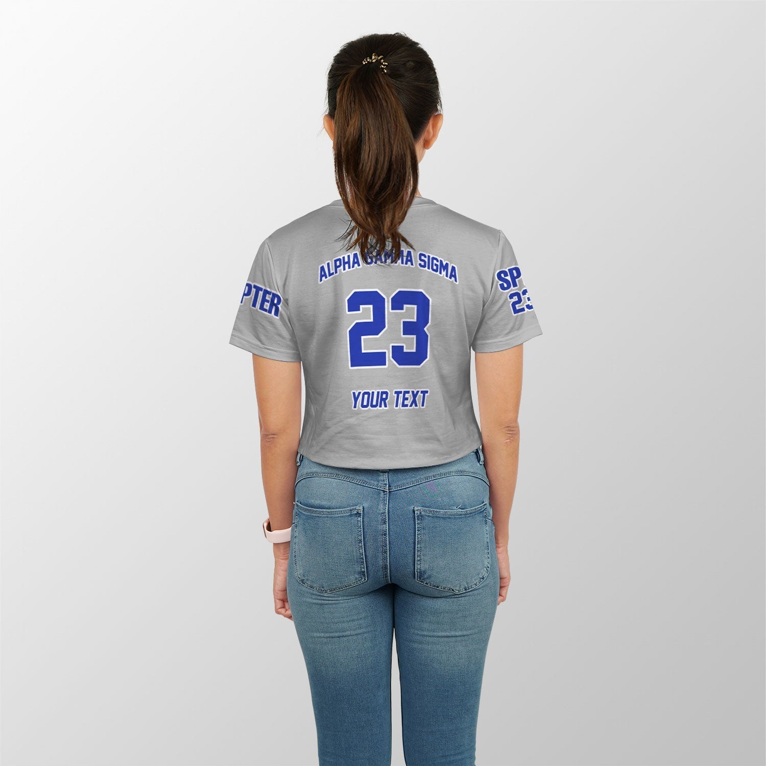 Fraternity Shirt - Personalized Alpha Gamma Sigma Croptop T Shirt Original Silver Style