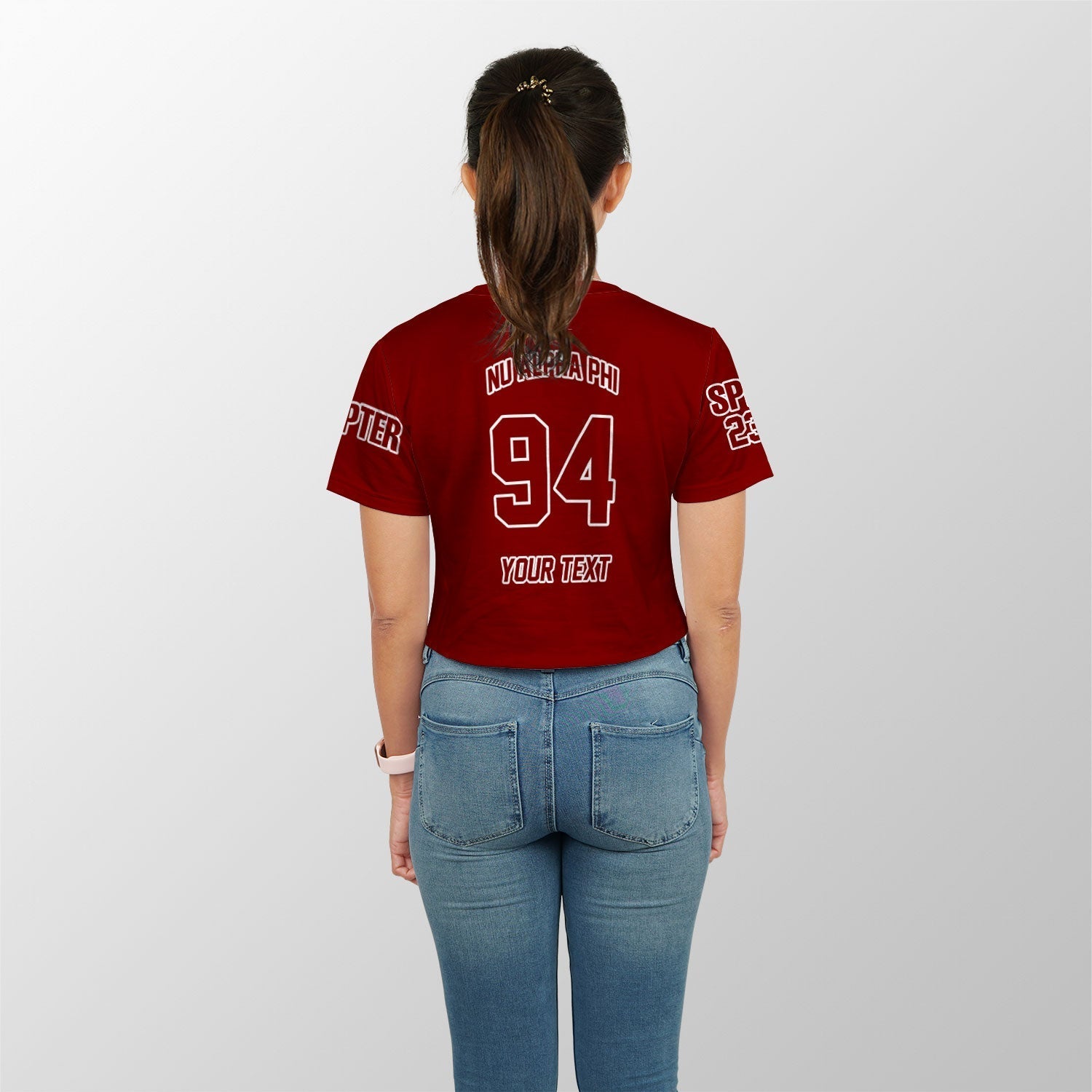 Fraternity Shirt - Personalized Nu Alpha Phi Croptop T Shirt Original Maroon Style