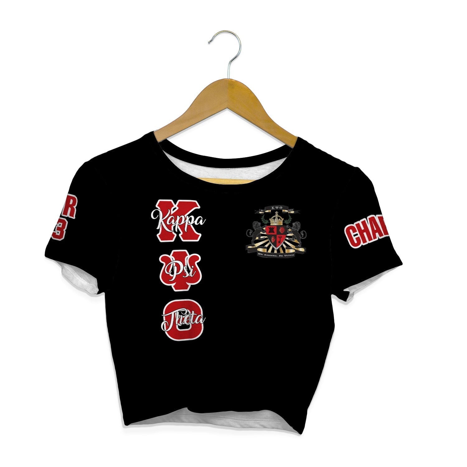Fraternity Shirt - Personalized Kappa Psi Theta Croptop T Shirt Original Dark Style