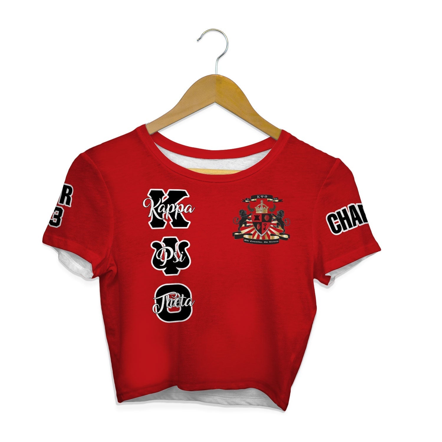 Fraternity Shirt - Personalized Kappa Psi Theta Croptop T Shirt Original Red Style
