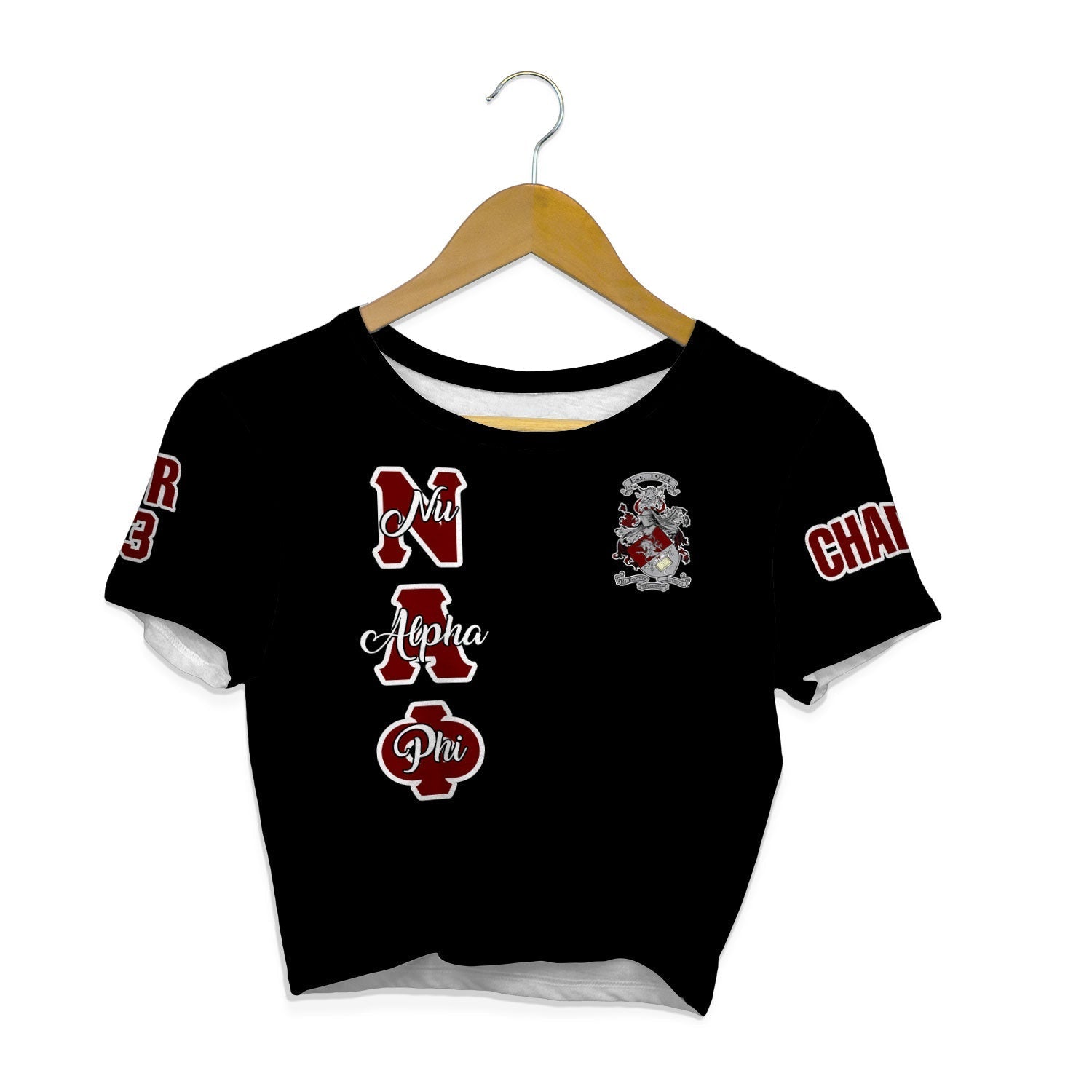 Fraternity Shirt - Personalized Nu Alpha Phi Croptop T Shirt Original Dark Style