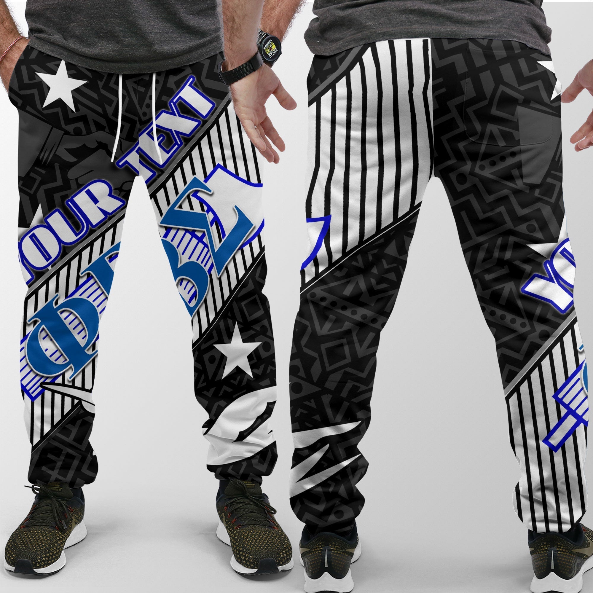 Fraternity Jogger Pant - Custom Phi Beta Sigma Jogger Pant 1914 Symbol Black Style
