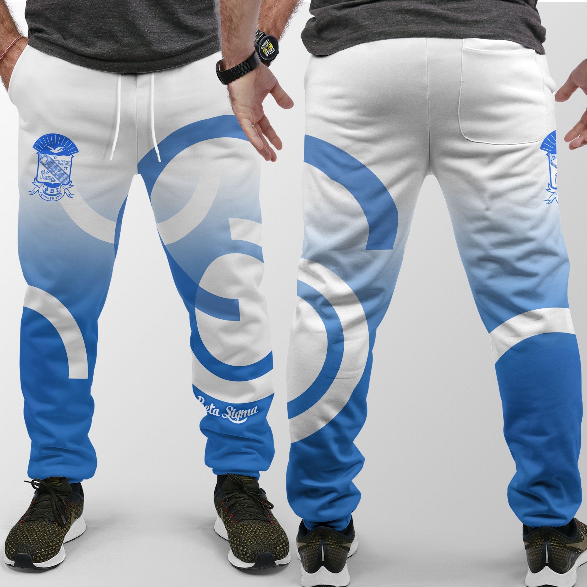 Fraternity Jogger Pant - Custom Phi Beta Sigma Jogger Pant Circle Style
