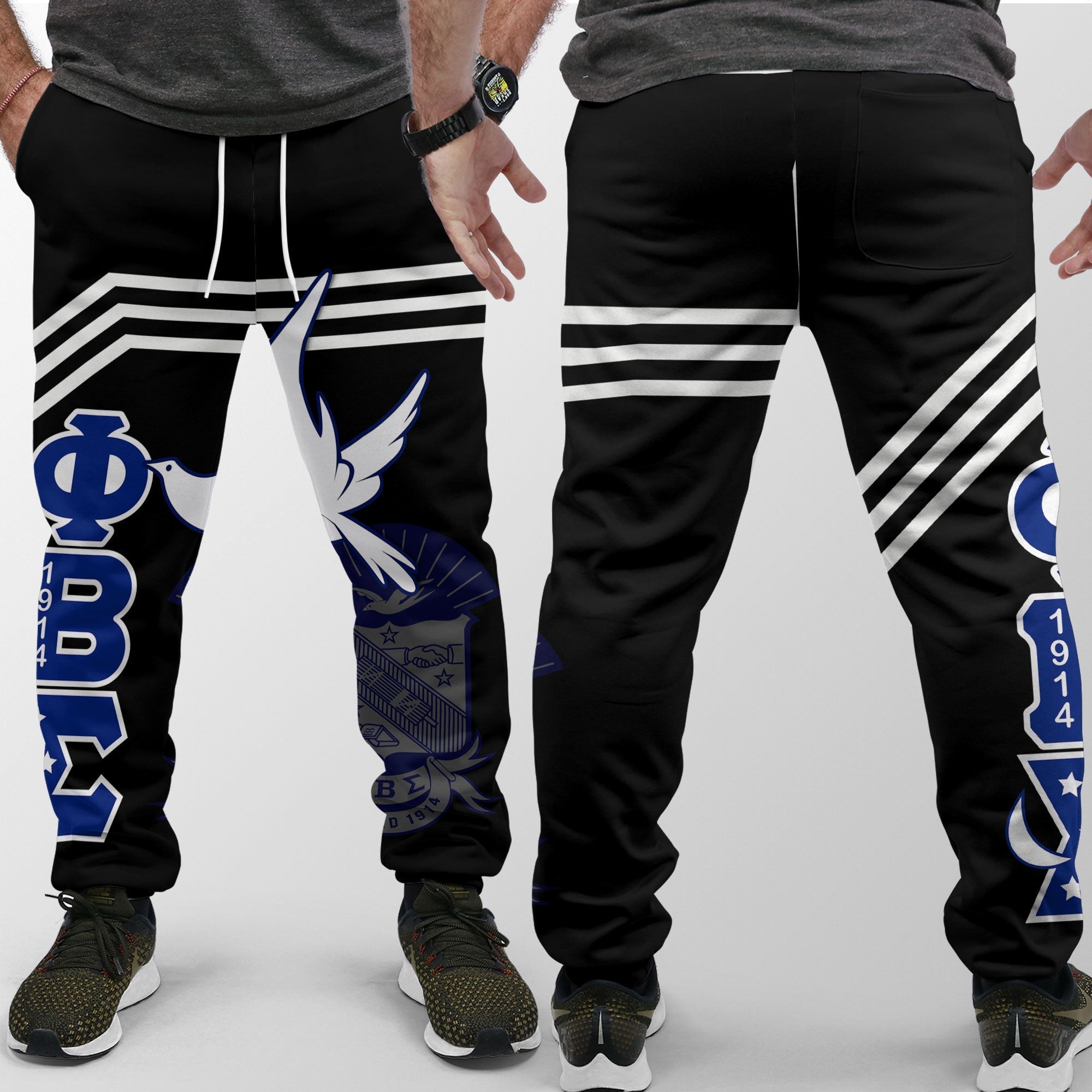 Fraternity Jogger Pant - Custom Phi Beta Sigma Jogger Pant PBS 1914 Proud Ver2