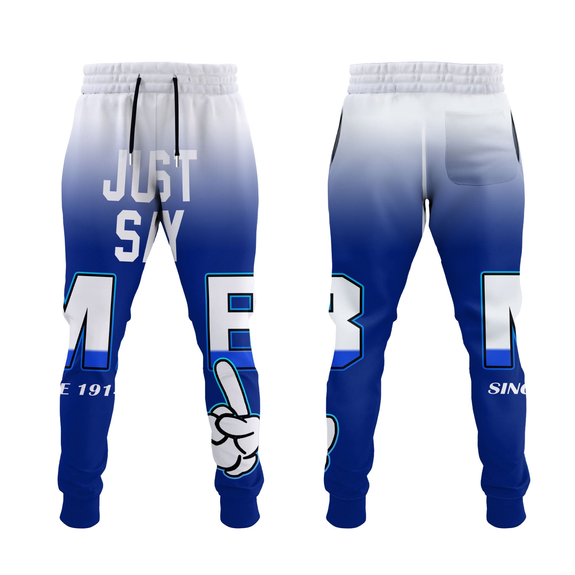 Fraternity Jogger Pant - Custom Phi Beta Sigma Jogger Pant Say MAB Style
