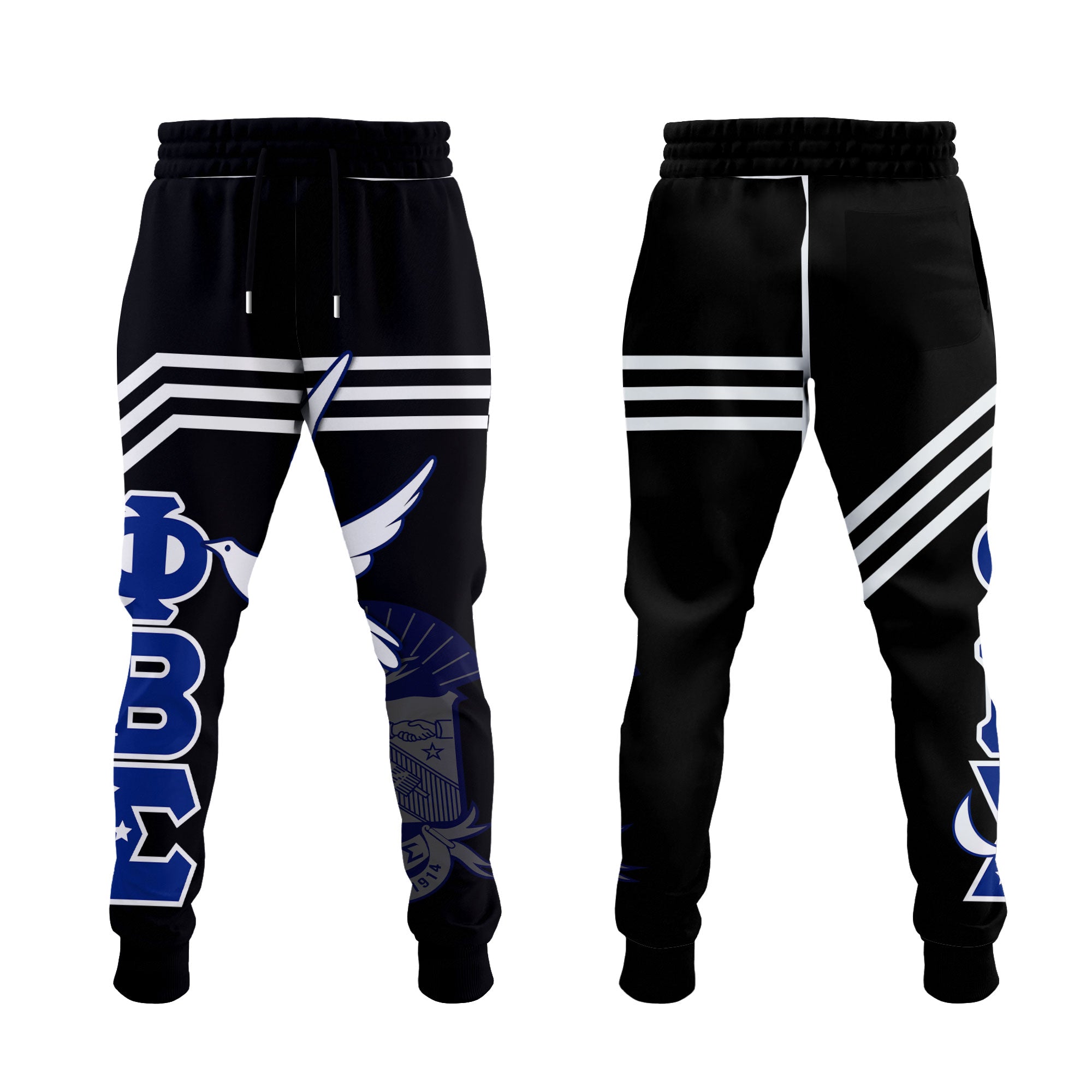 Fraternity Jogger Pant - Custom Phi Beta Sigma Jogger Pant PBS 1914 Proud Ver2