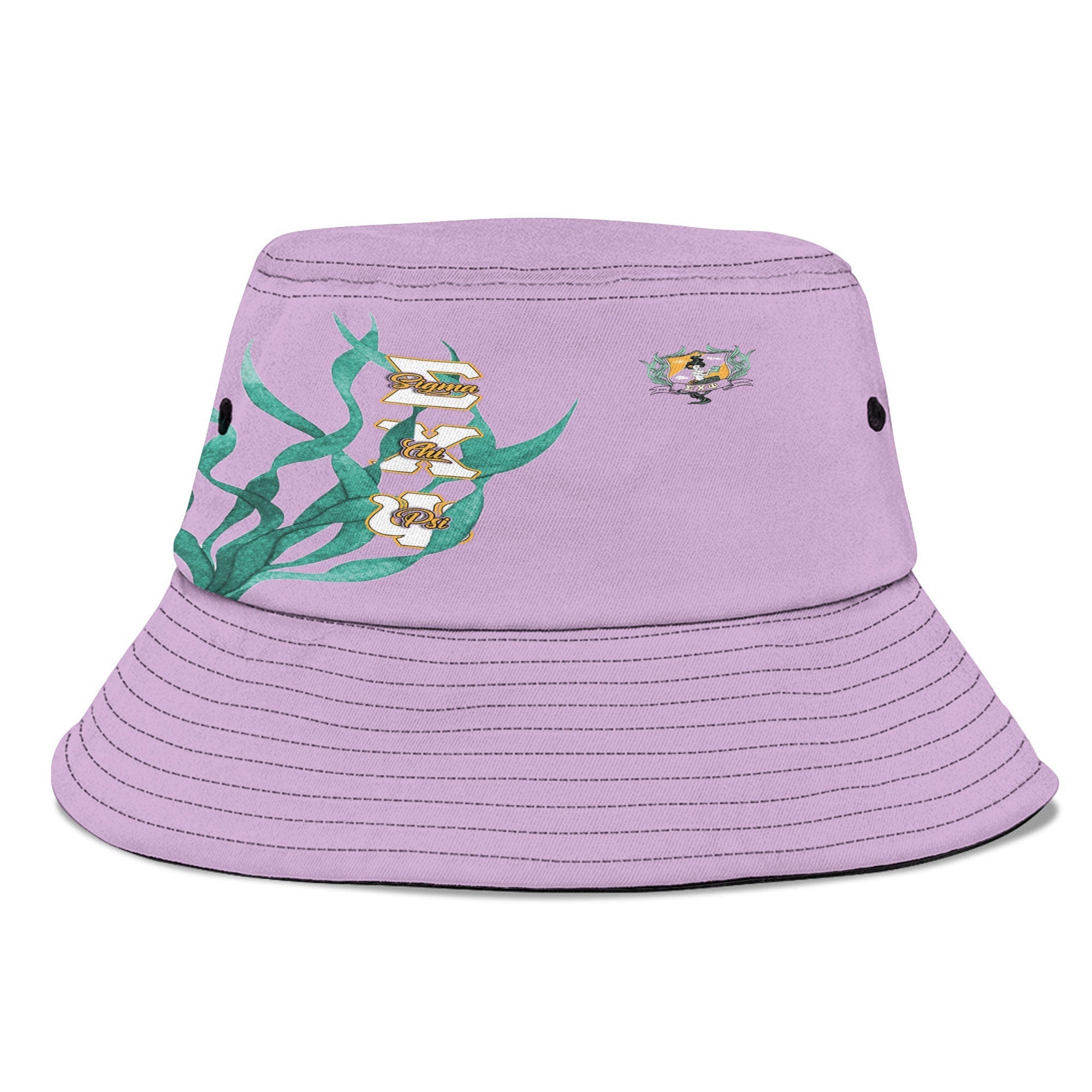 Sorority Bucket Hat - Custom Sigma Chi Psi Bucket Hat Seaweed Mermaid Style
