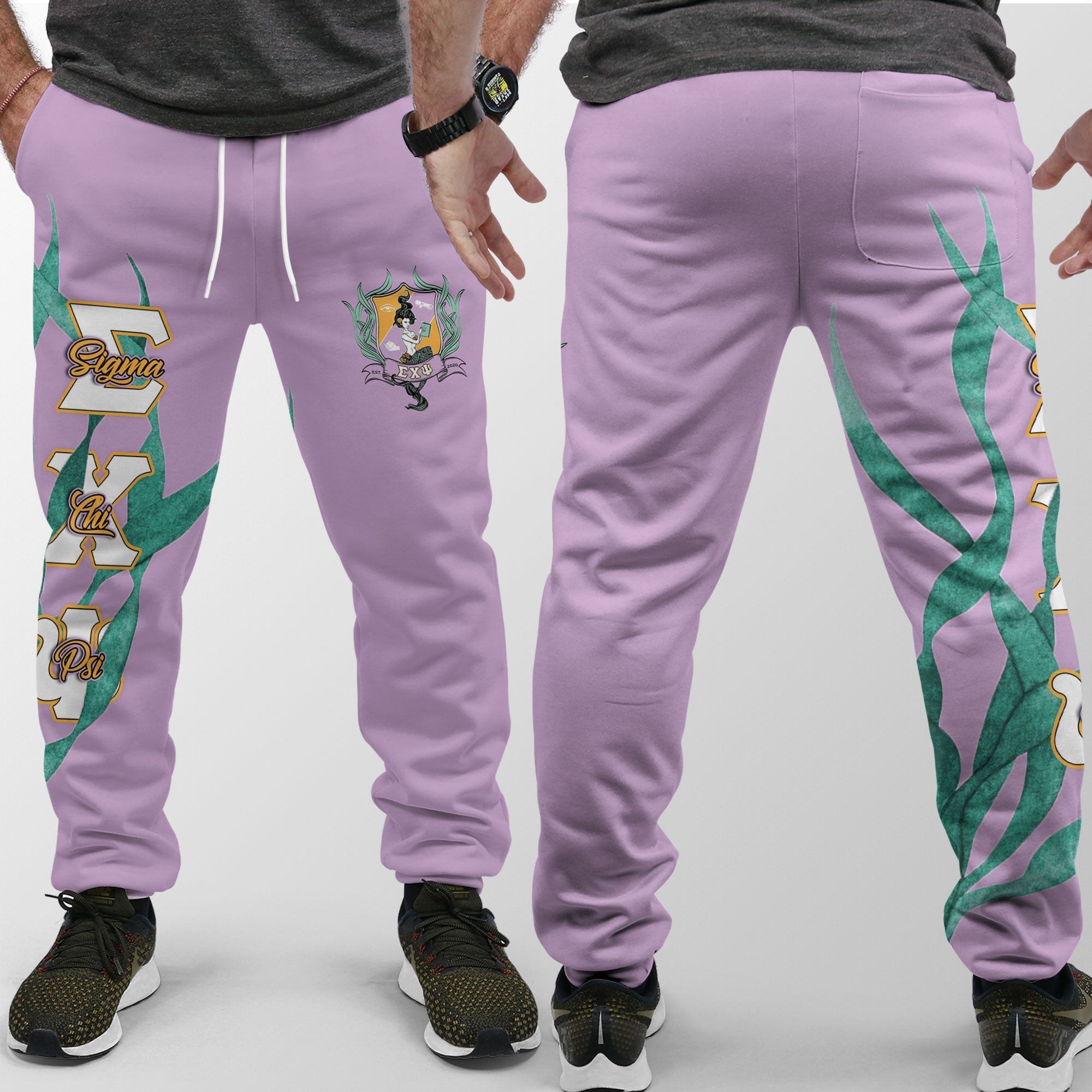 Sorority Jogger Pant - Custom Sigma Chi Psi Jogger Pant Seaweed Mermaid Style