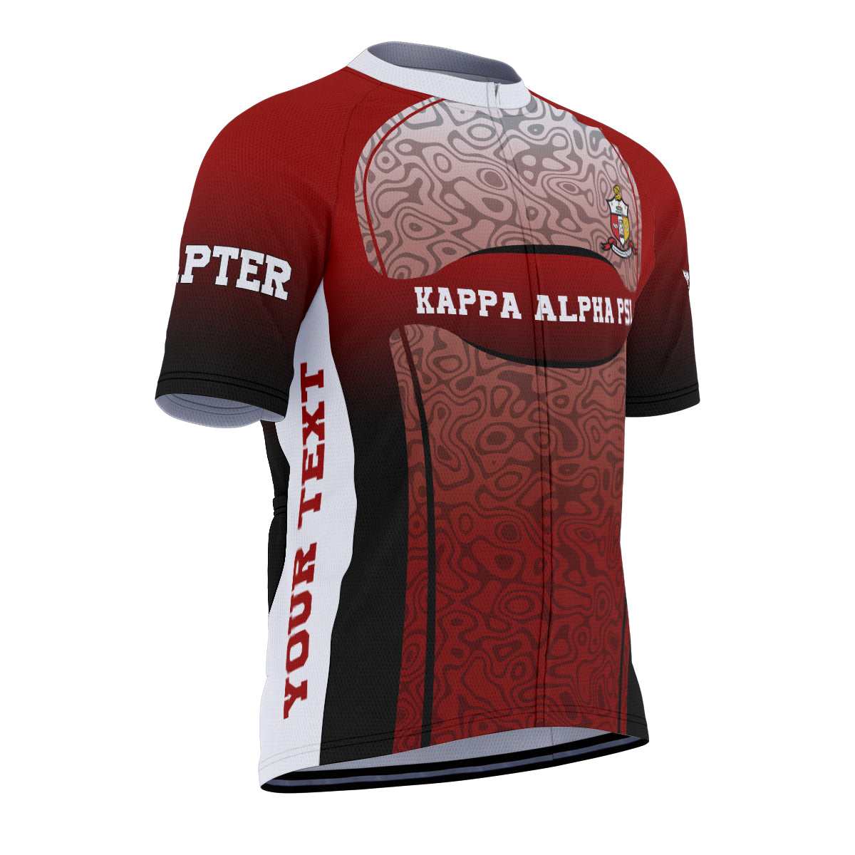 Kappa Alpha Psi Cycling Jersey Custom Crimson Geometric Lines Style