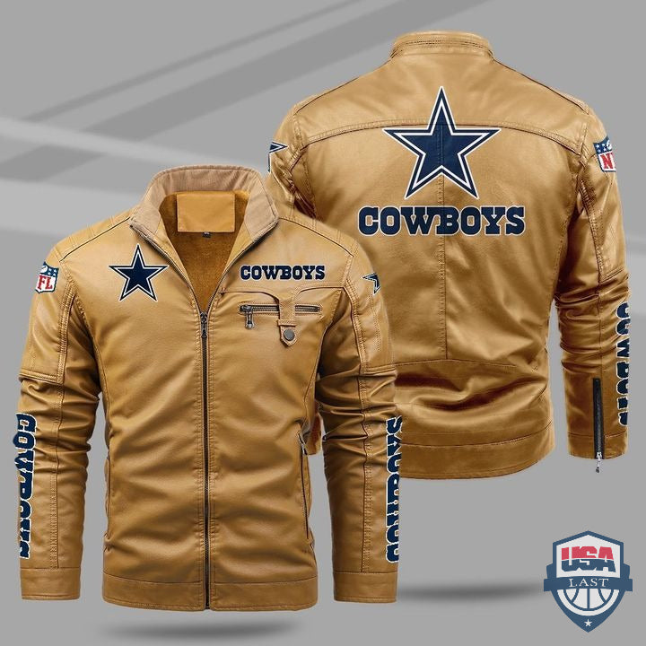 Dallas Cowboys Fleece Leather Jacket - USALast