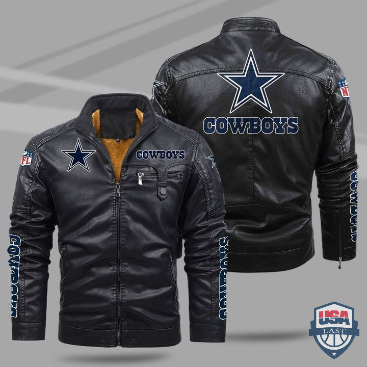 Dallas Cowboys Fleece Leather Jacket - USALast