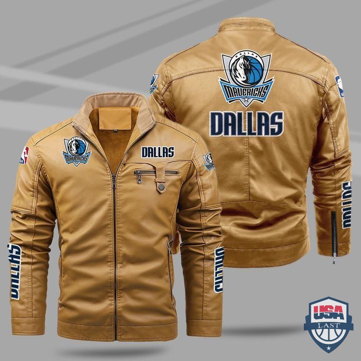 Dallas Mavericks Fleece Leather Jacket - USALast