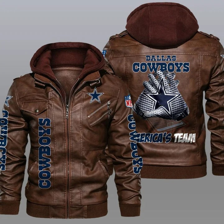 Dallas cowboys NFL america's team leather jacket - K181121 - USALast