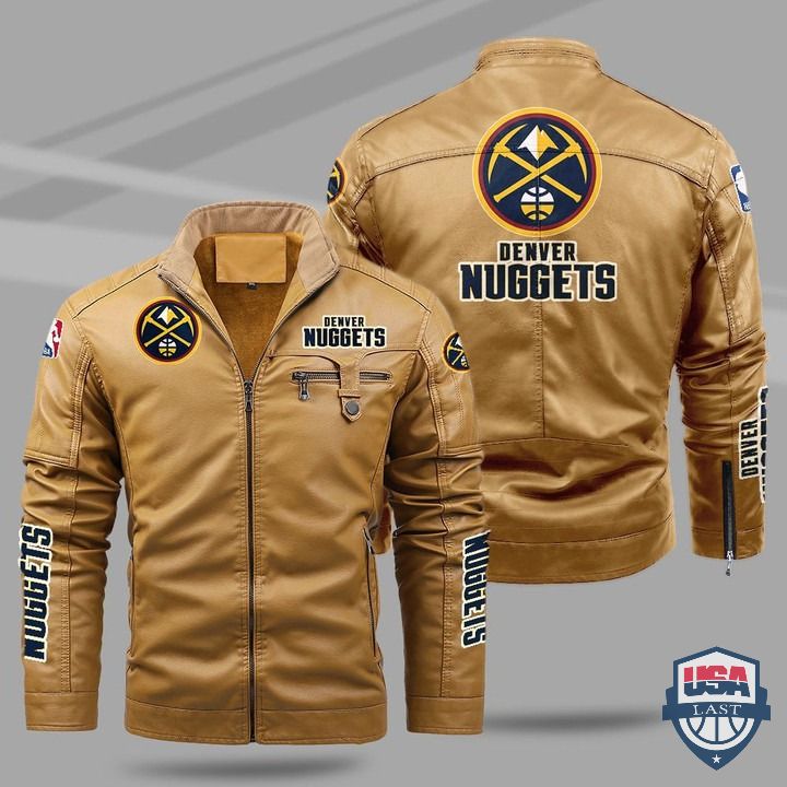Denver Nuggets Fleece Leather Jacket - HVsun