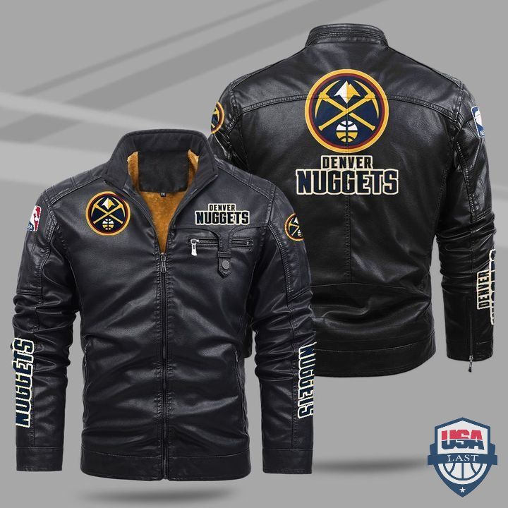 Denver Nuggets Fleece Leather Jacket - USALast