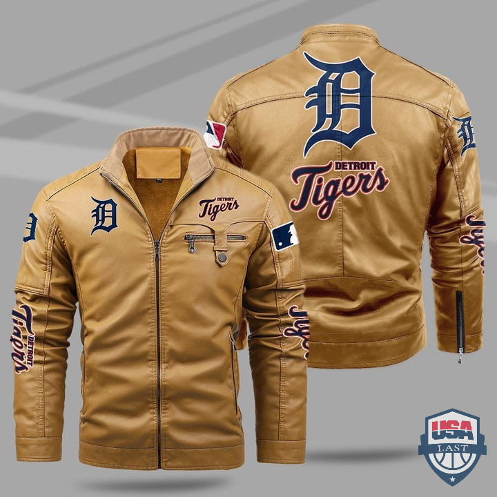 Detroit Tigers Fleece Leather Jacket - HVsun