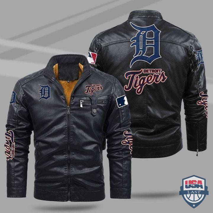 Detroit Tigers Fleece Leather Jacket - HVsun