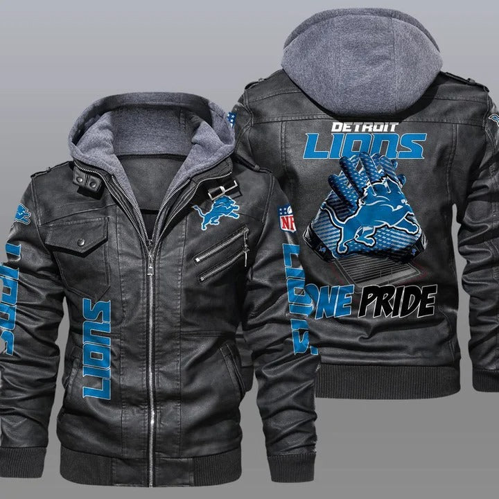 Detroit lions NFL one pride leather jacket - K181121 - USALast