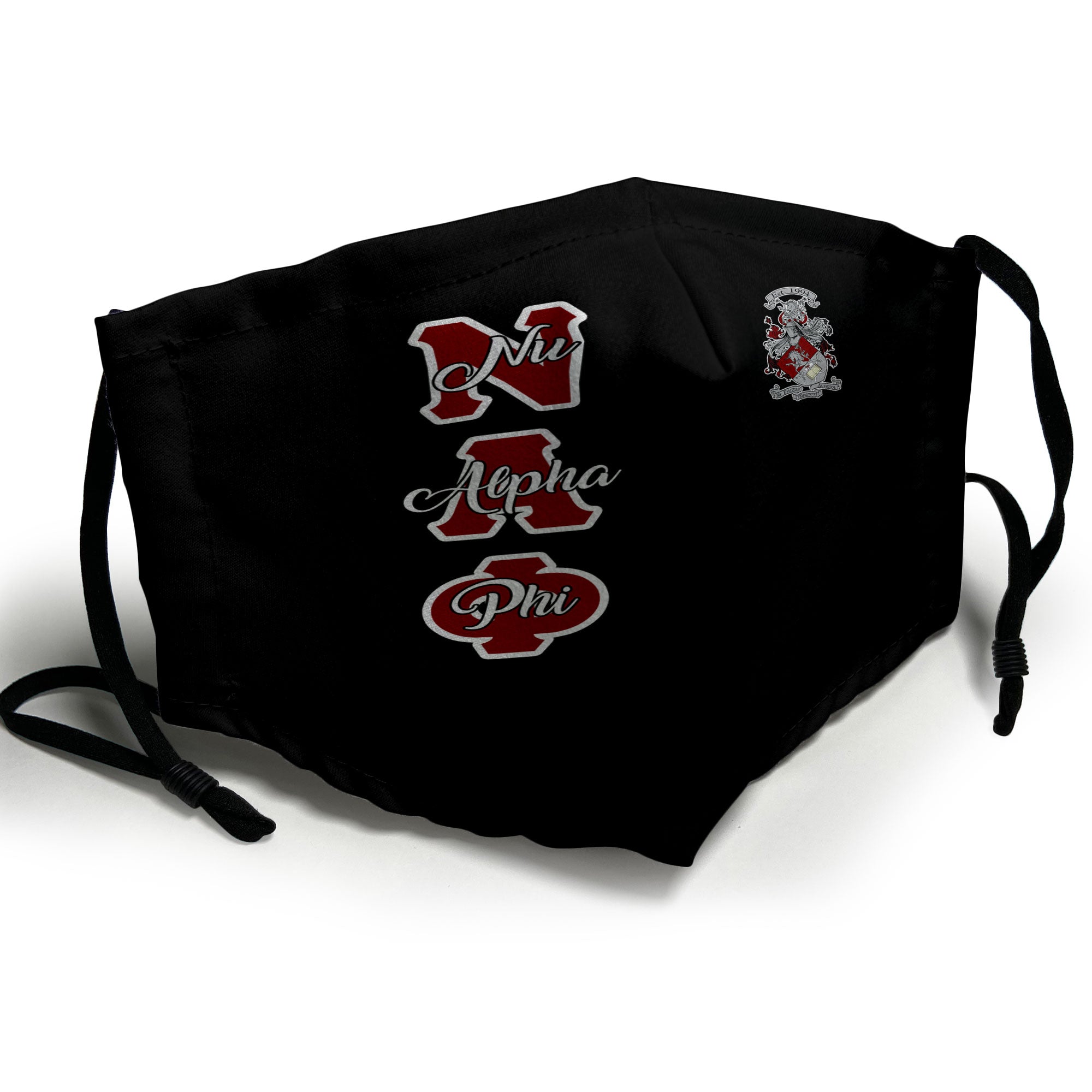 Fraternity Face Mask - Nu Alpha Phi Face Mask Original Dark Style
