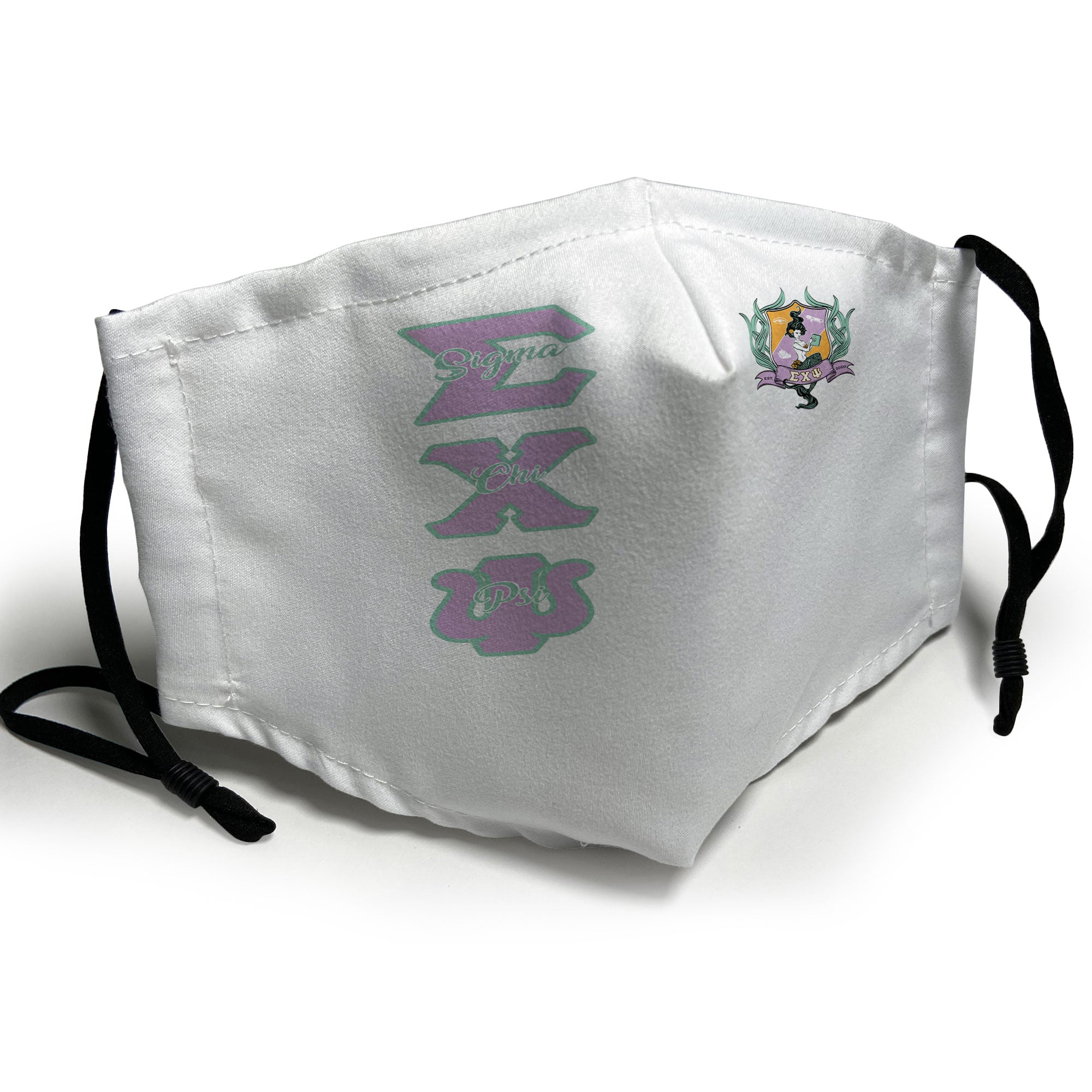 Sorority Face Mask - Sigma Chi Psi White Face Mask Original Style