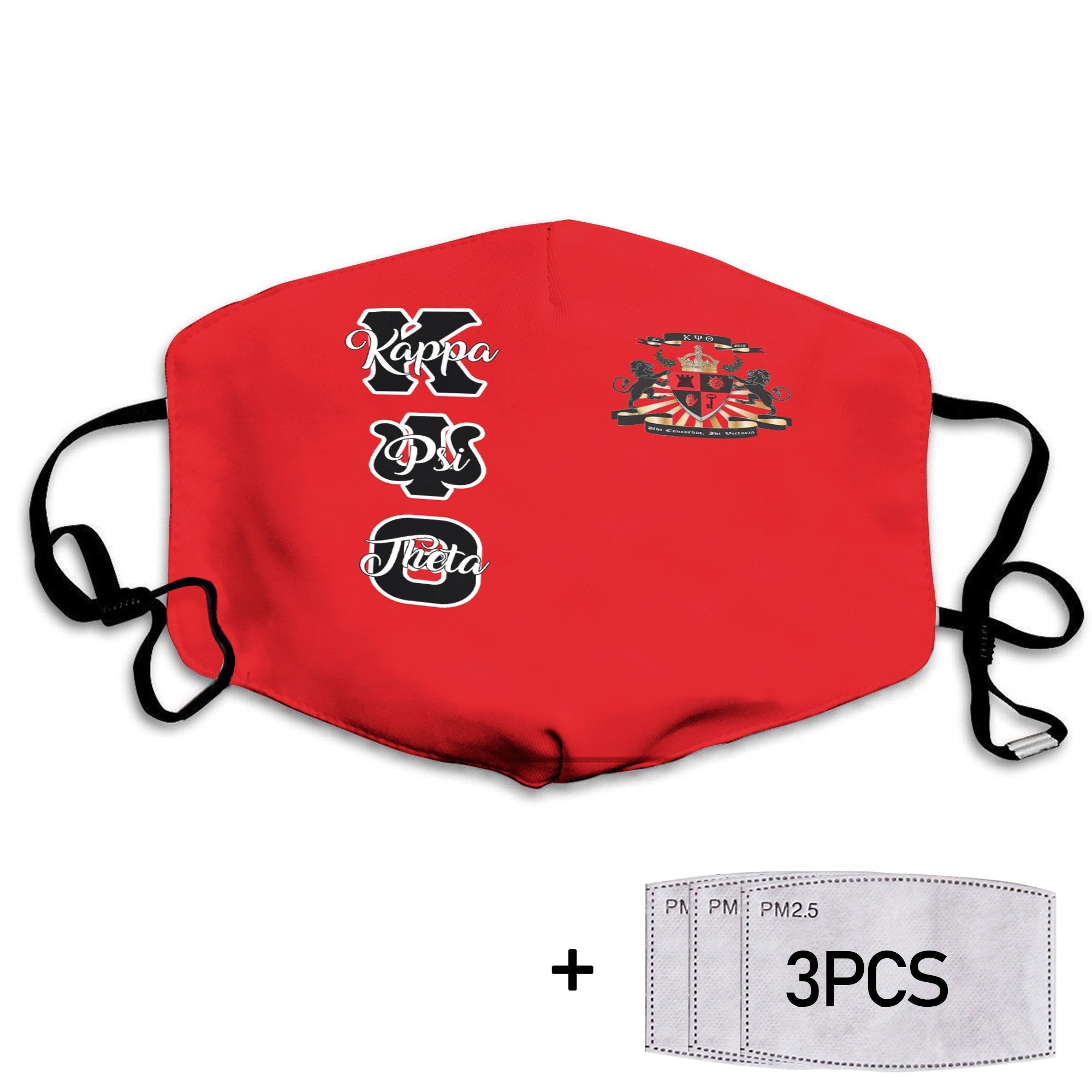 Fraternity Face Mask - Kappa Psi Theta Face Mask Original Red Style