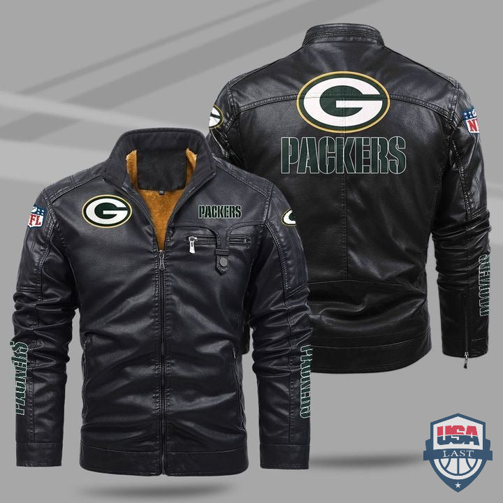 Green Bay Packers Fleece Leather Jacket - USALast