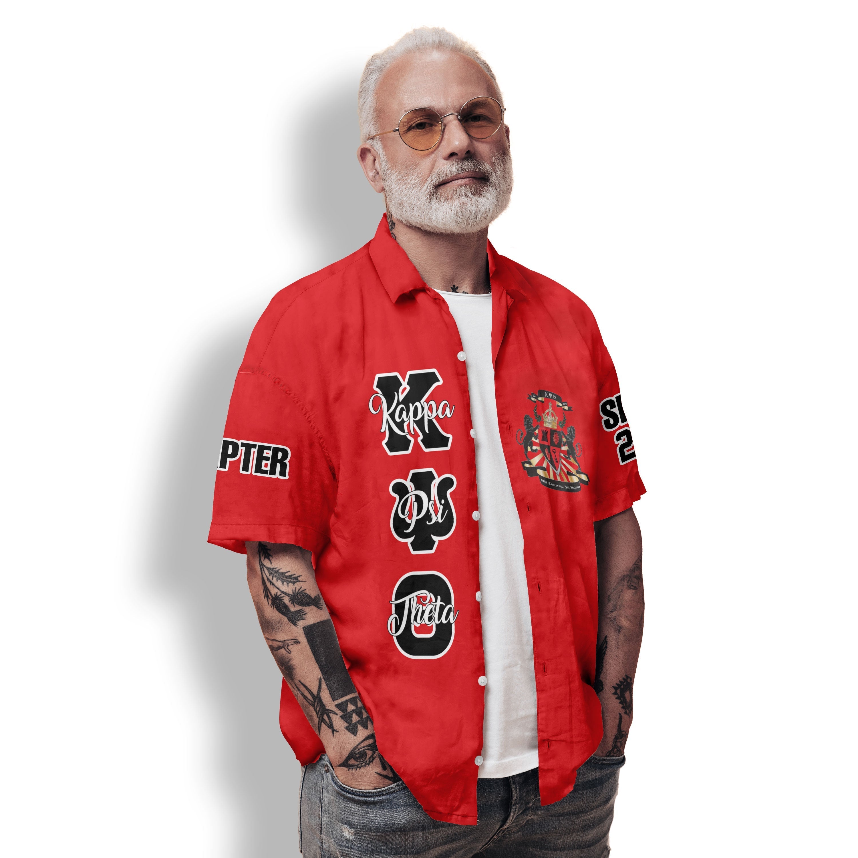 Fraternity Hawaiian Shirt - Personalized Kappa Psi Theta Hawaiian Shirt Original Red Style
