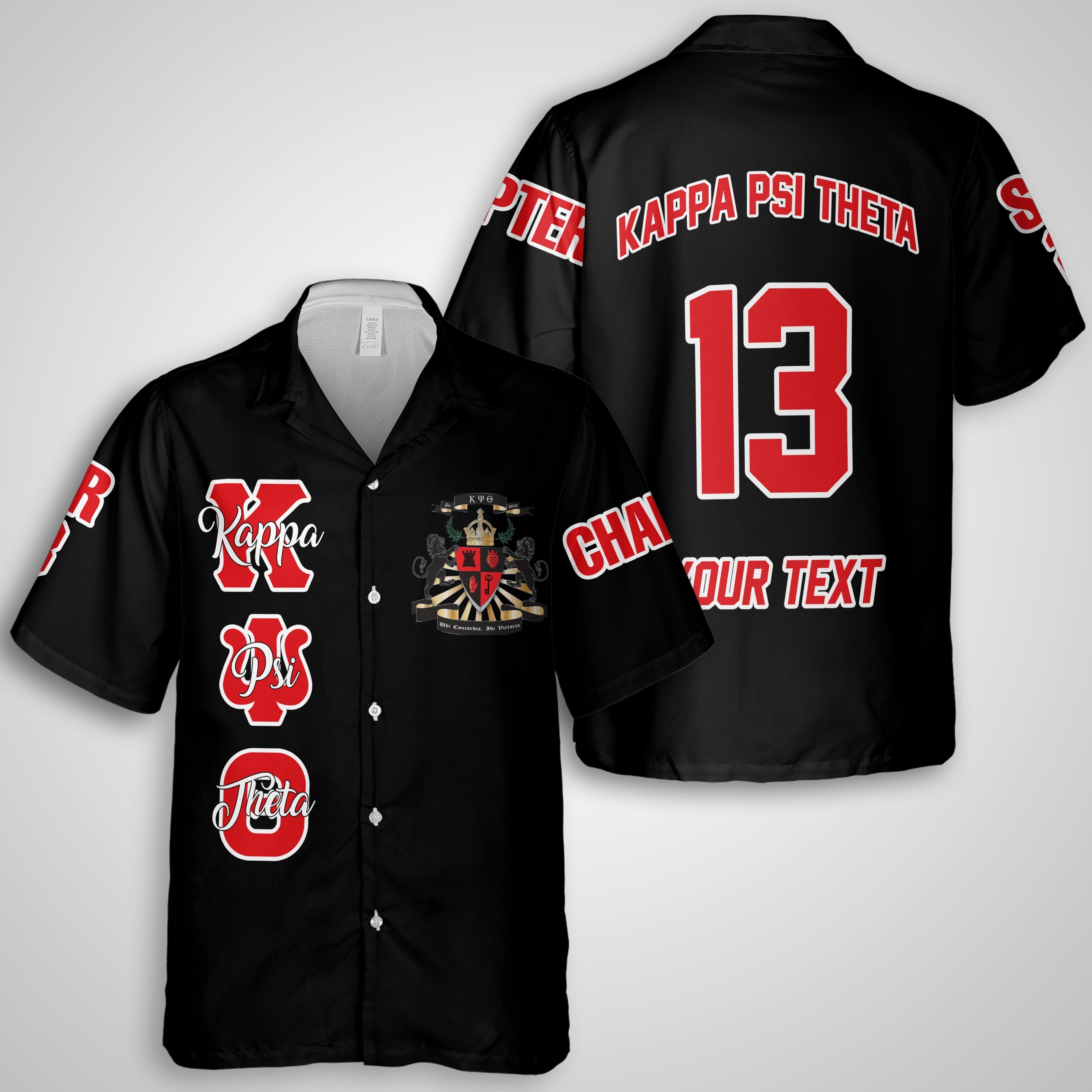 Fraternity Hawaiian Shirt - Personalized Kappa Psi Theta Hawaiian Shirt Original Dark Style