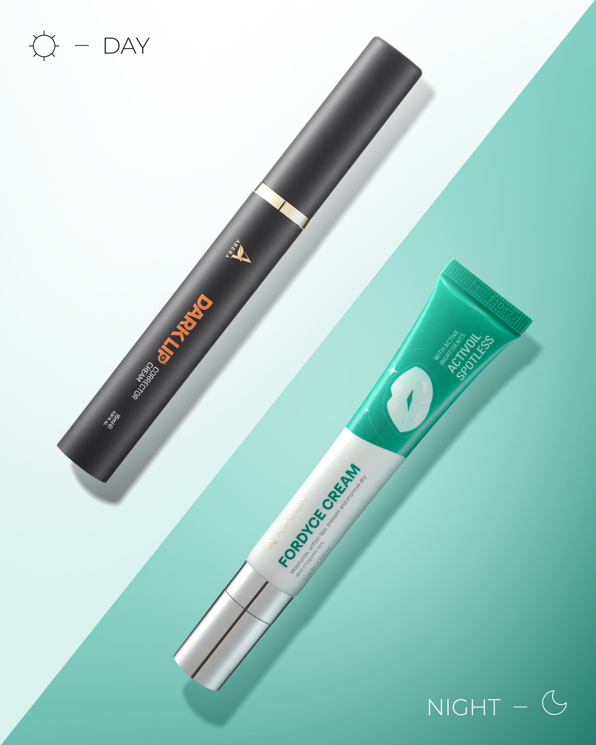 Abera Fordyce Spot & Dark Lip Care Set – Smooth Lip Appearance & Moisture Support with Botanical Extracts & Vitamins