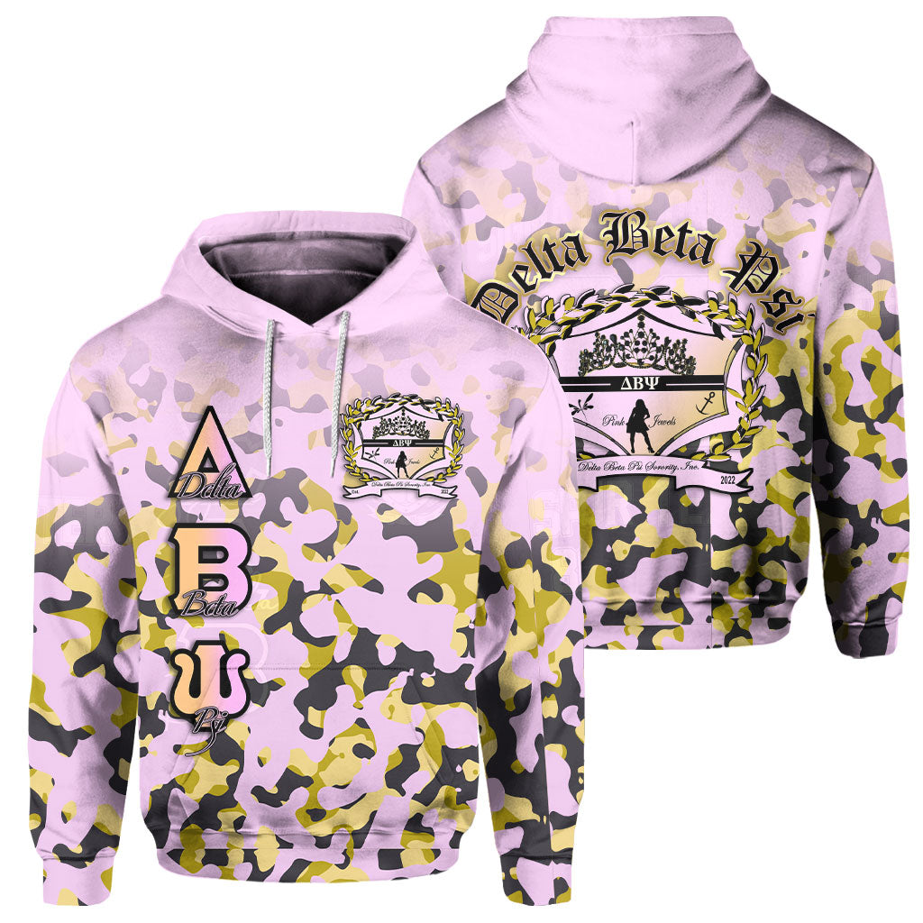 Sorority Hoodie - Delta Beta Psi Hoodie Camouflage Style