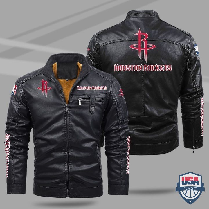 Houston Rockets Fleece Leather Jacket - HVsun