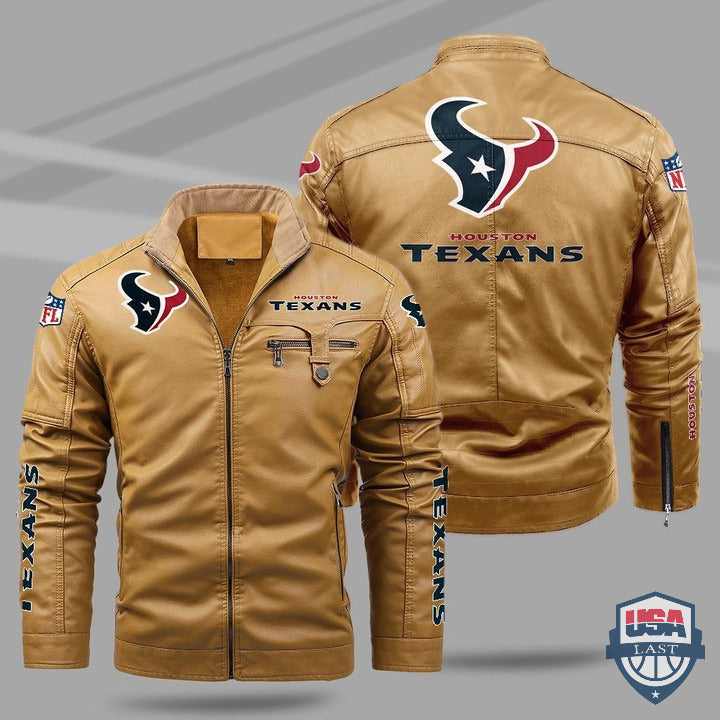 Houston Texans Fleece Leather Jacket - HVsun