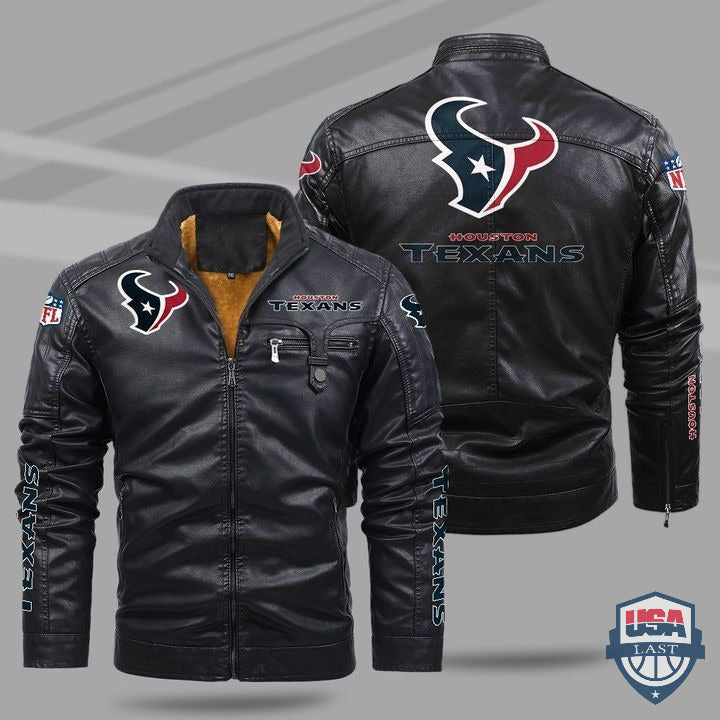 Houston Texans Fleece Leather Jacket - HVsun