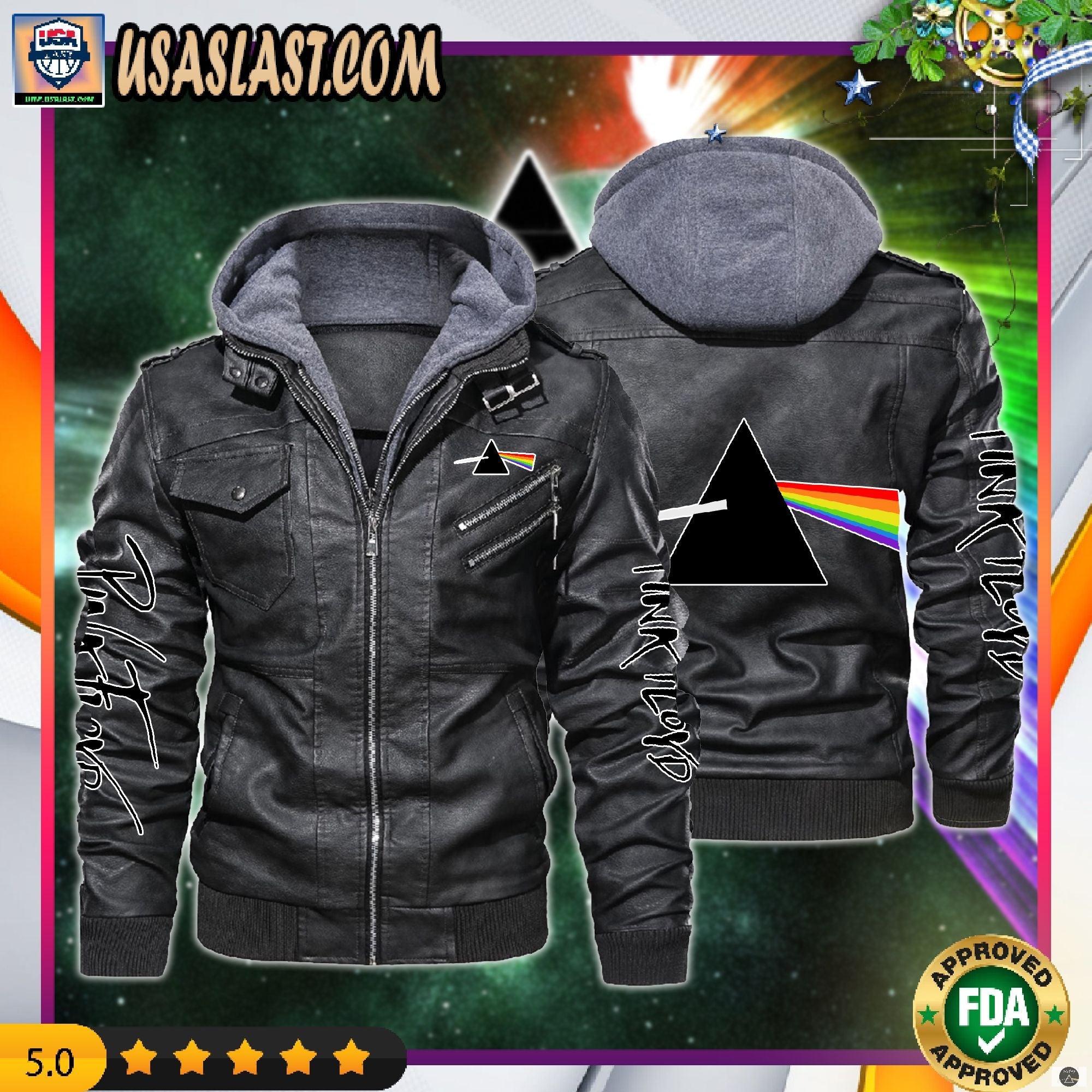 Pink Floyd 2D Leather Jacket - HVsun