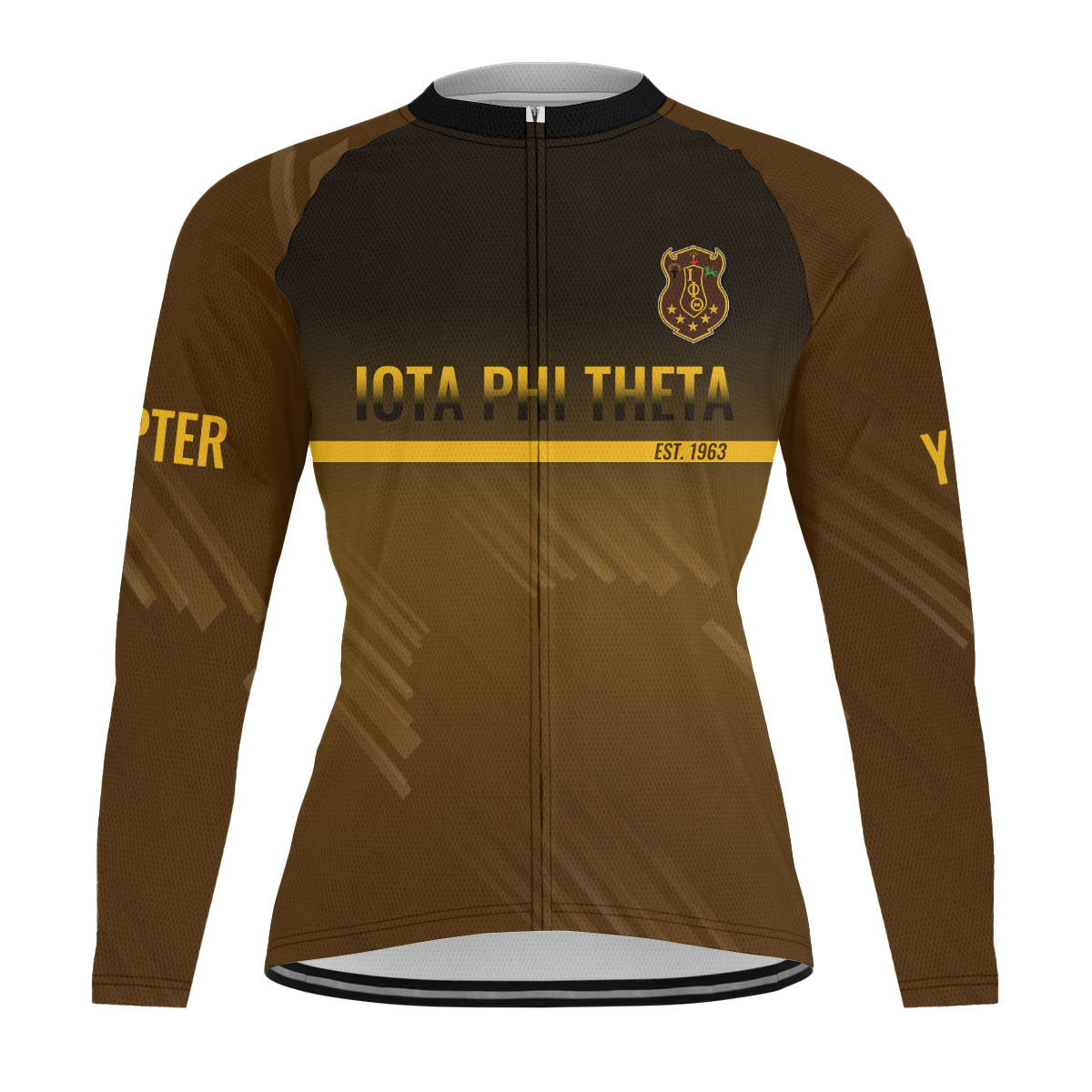 Iota Phi Theta Cycling Jersey Custom Charcoal Brown Iced Style