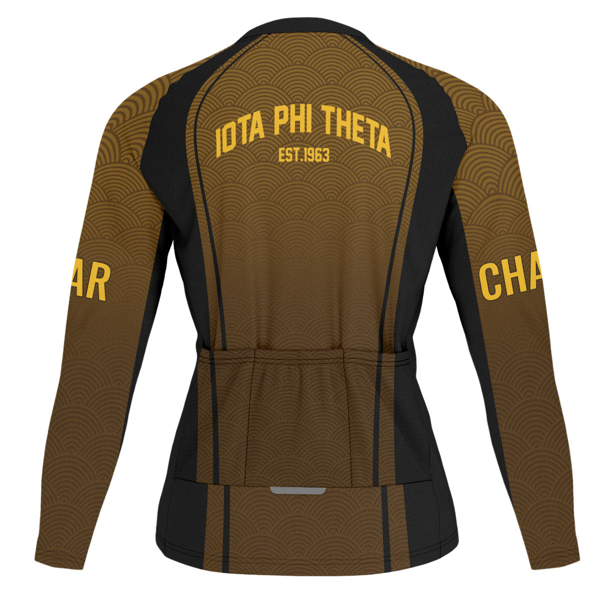 Iota Phi Theta Cycling Jersey Custom Dark Brown Wave Style