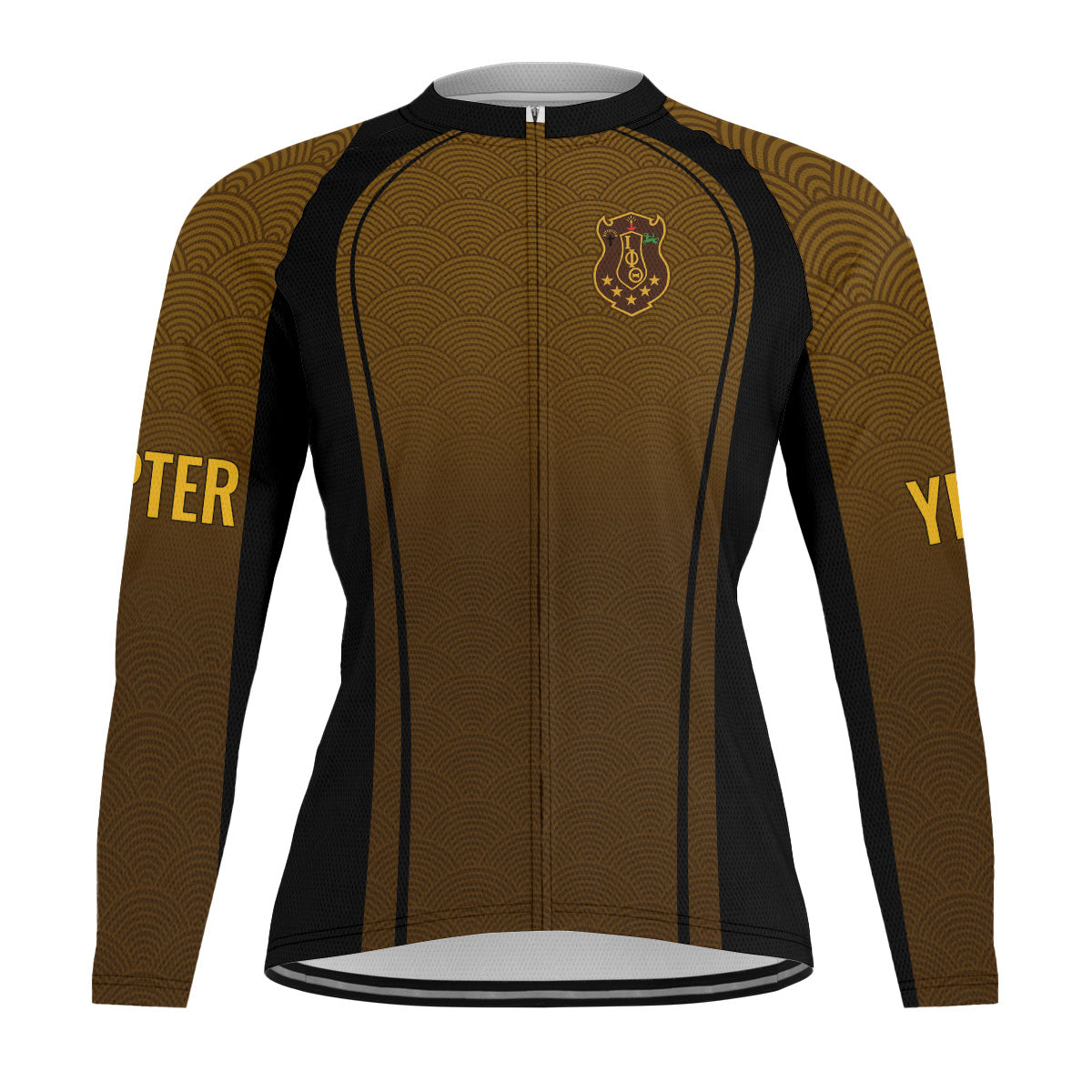 Iota Phi Theta Cycling Jersey Custom Dark Brown Wave Style