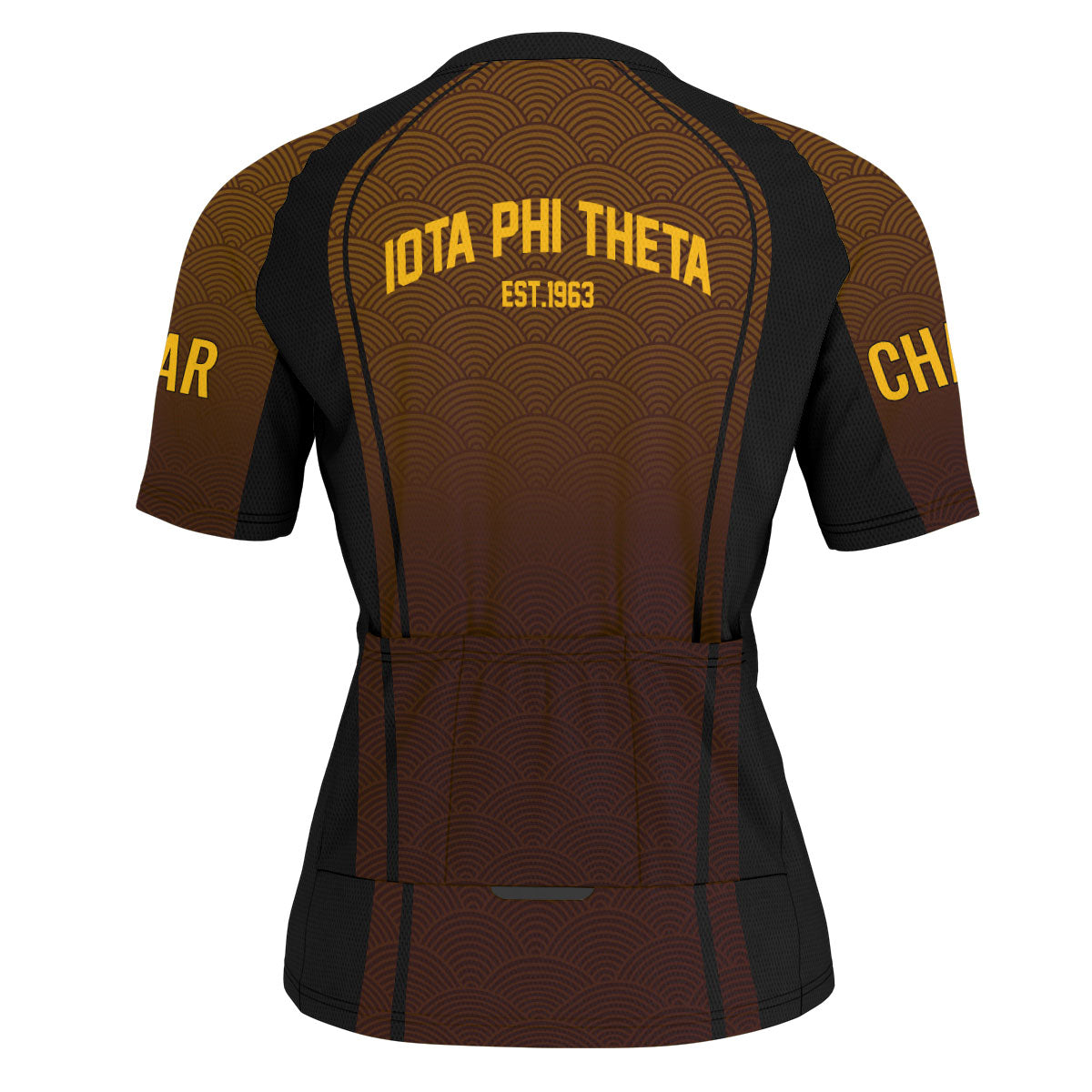 Iota Phi Theta Cycling Jersey Custom Dark Brown Wave Style